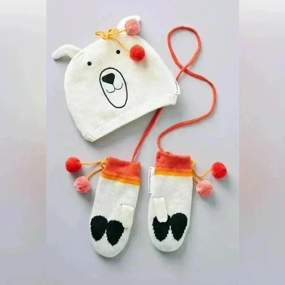 Anthropologie Other - Anthropologie Toddler Bear Hat & Gloves/Mittens Set - VGUC!!